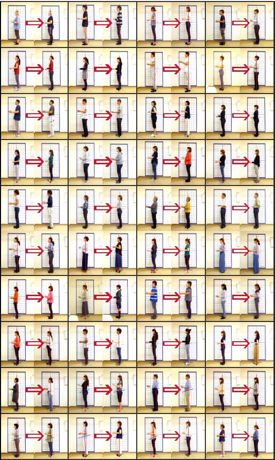 姿勢の写真40人の２