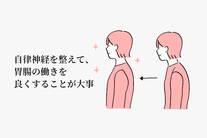 自律神経を整えて、胃腸の働きを良くすることが大事